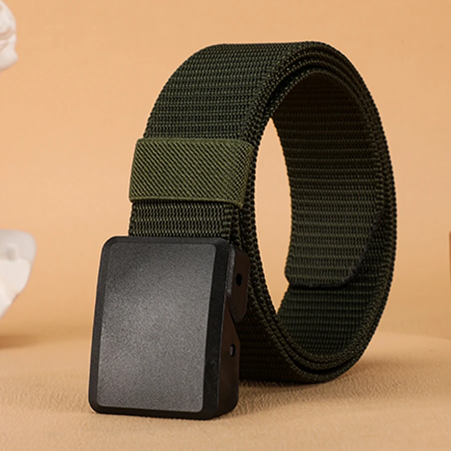 1Pc New Automatic Buckle Nylon Belt Outdoor Hunting Multifunctional Tactical Canvas Belt High Quality Men And WomenBelt