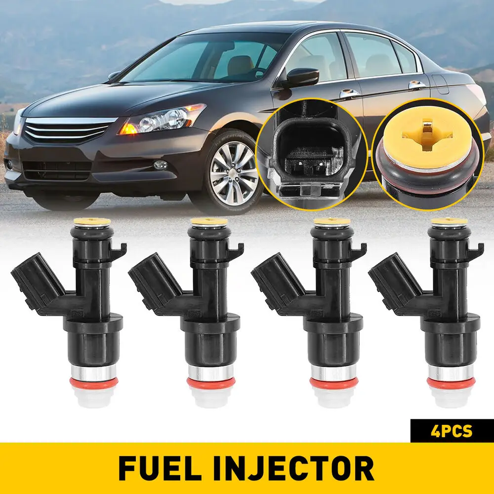 

4 NEW FUEL INJECTORS 16450-R40-A01 For Acura ILX TSX Honda ACCORD CIVIC CR-V 2.4