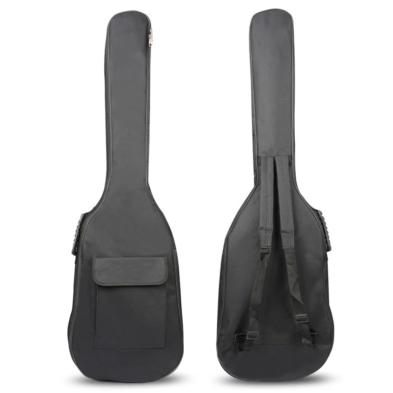 39-48 Zoll Oxford Stoff Pad 8-10mm Baumwolle Verdickung Doppel Riemen E-gitarre E-bass Fall, wasserdichte Abdeckung Rucksack – Detail 32
