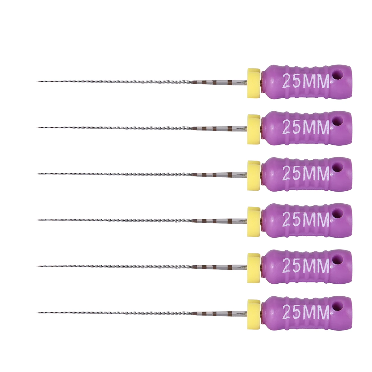 AZDENT Dental C File endodontyka Endo kanał korzeniowy 25mm pliki ręczne ze stali nierdzewnej do czyszczenia korzeni 6 sztuk/paczka #6 #8 #10