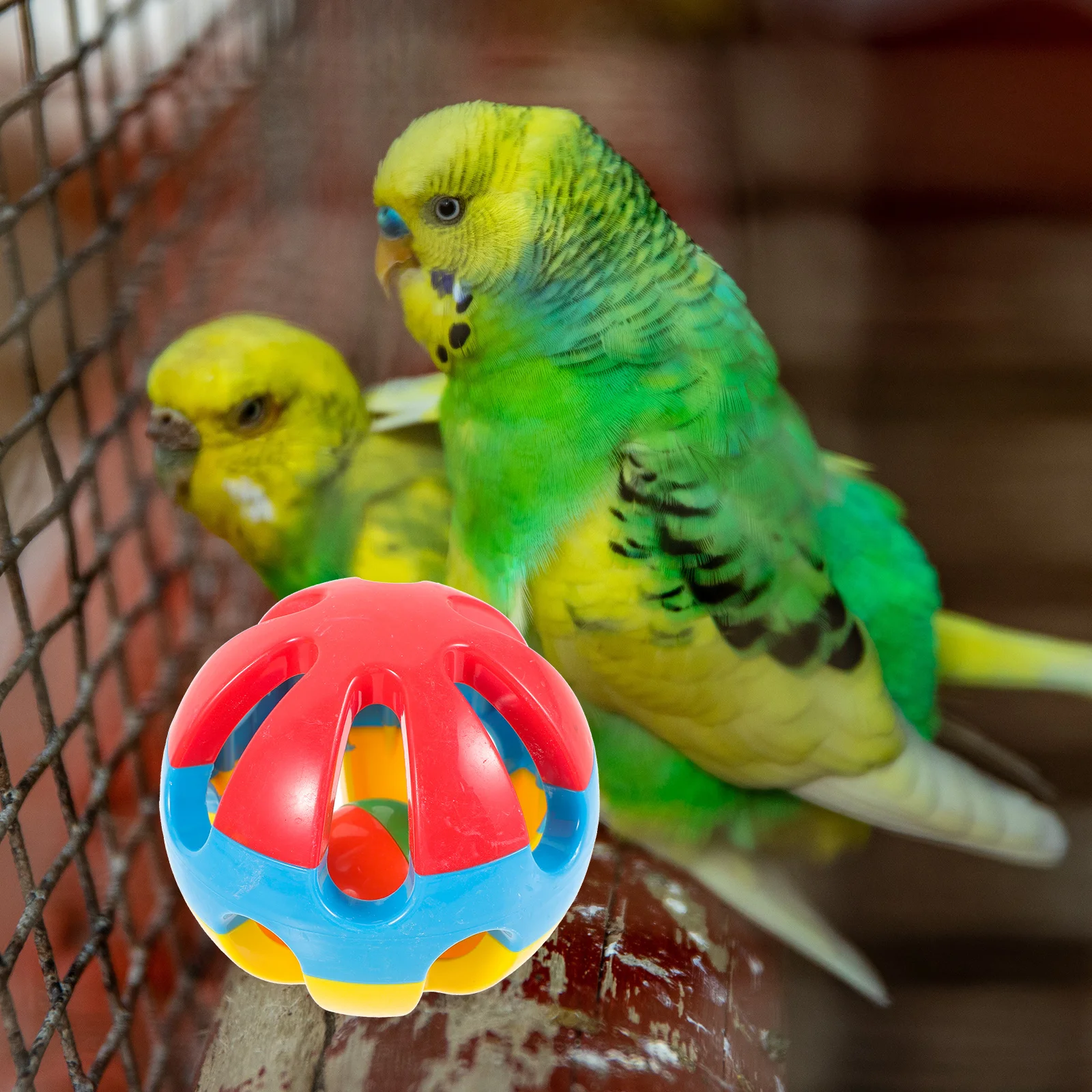 

3Pcs Parrot Ball Chewing Bird Teether Bright Colors Safe Design for Cockatiel Parakeet Parrotlet Small Bird Chewing