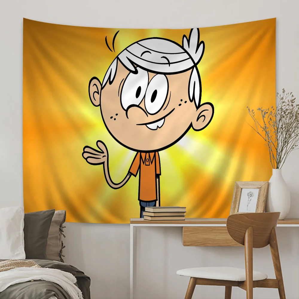 The L-loud House Tapestry Anime Tapestry Wiszące Tarot Hippie Dywaniki ścienne Dorm Wiszące prześcieradła ścienne