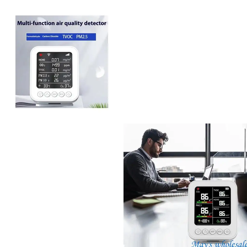 Professional Indoor Air Monitors Detects PM10 Formaldehyde TVOC for Household 448A