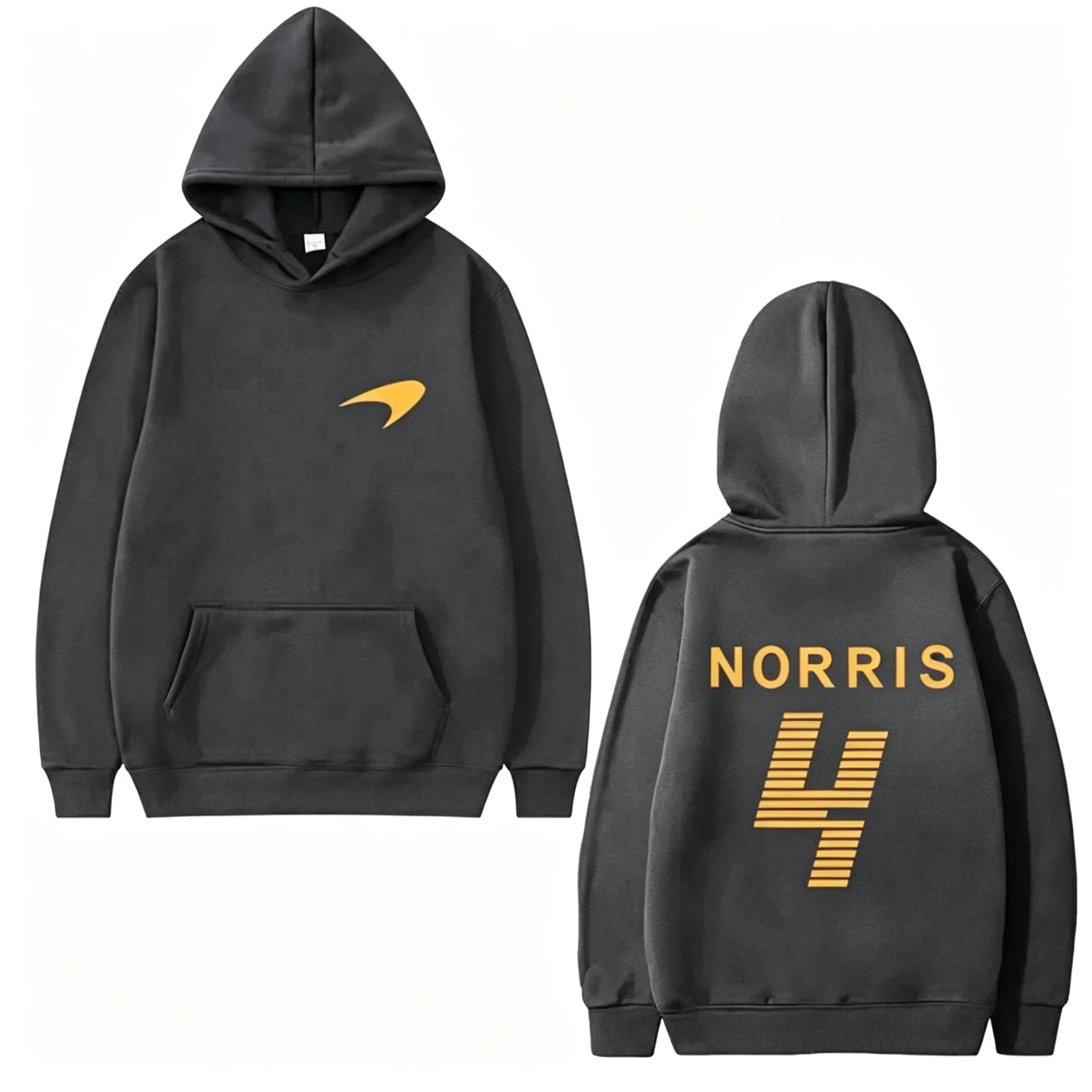 Bestseller Lando Norris Rennfahrer Doppelseitig Bedruckter Hoodie Herren Damen Übergroßer Fleece-Pullover Unisex Streetwear – Detail 17