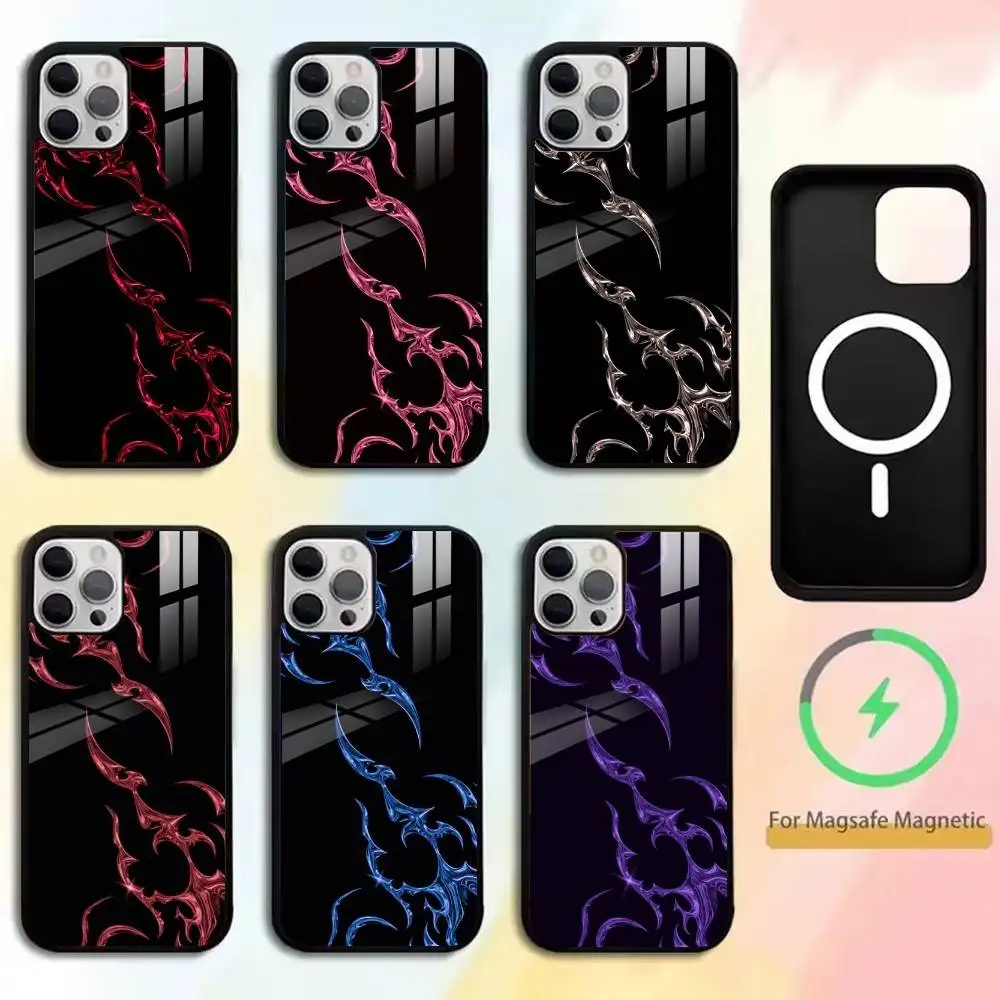 

Magic runes Phone Case For iPhone17,16,15,14,13,12,11 Plus,Pro Magnetic For Magsafe Wireless Charging