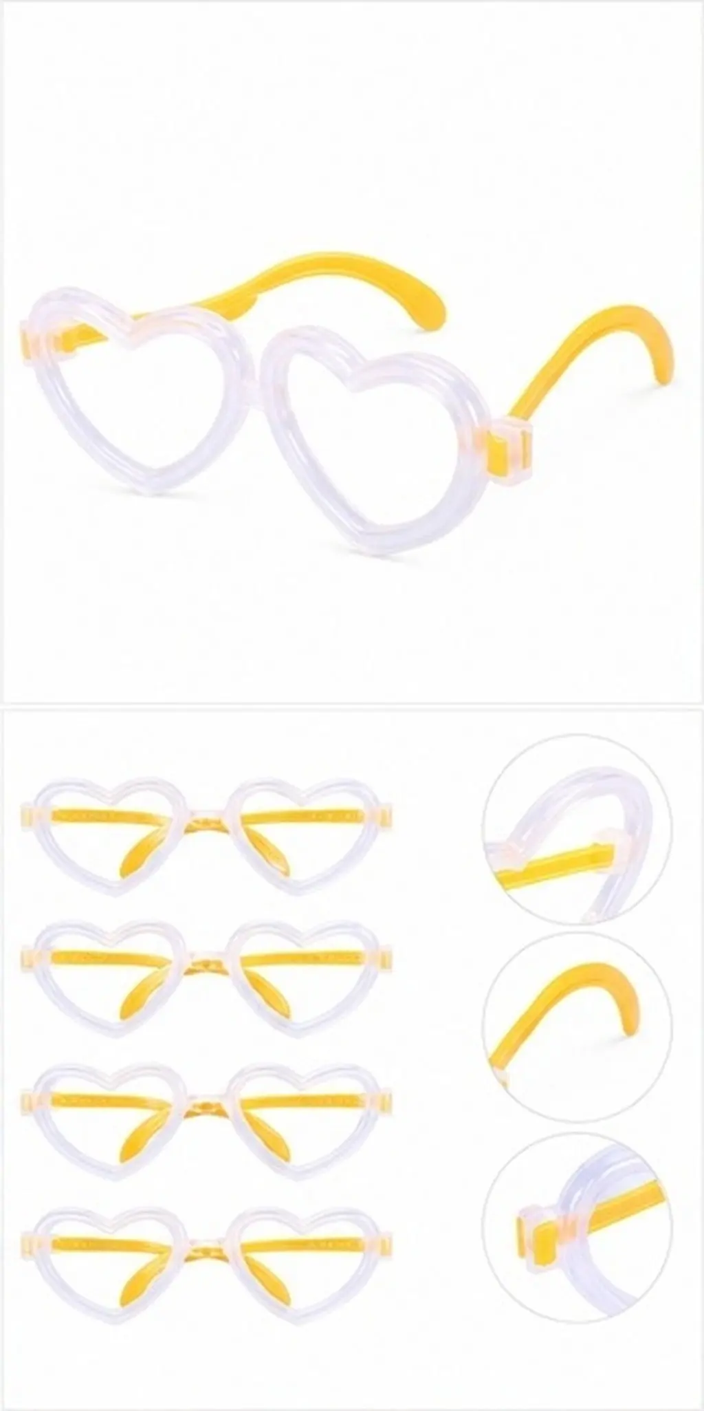 30pcs Fluorescent Heart Glasses Glow-in-the-Dark Party Favors for Festivals, Concerts & Outdoor Events