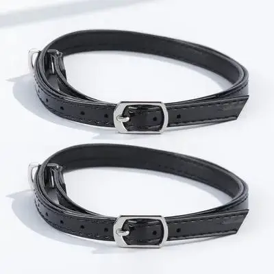 1 زوج خفيفة الوزن فو عالية الكعب رباط الحذاء عبر أشرطة الحذاء مكافحة الإفلات انفصال الكاحل الأشرطة منع كعب قطرة سهلة