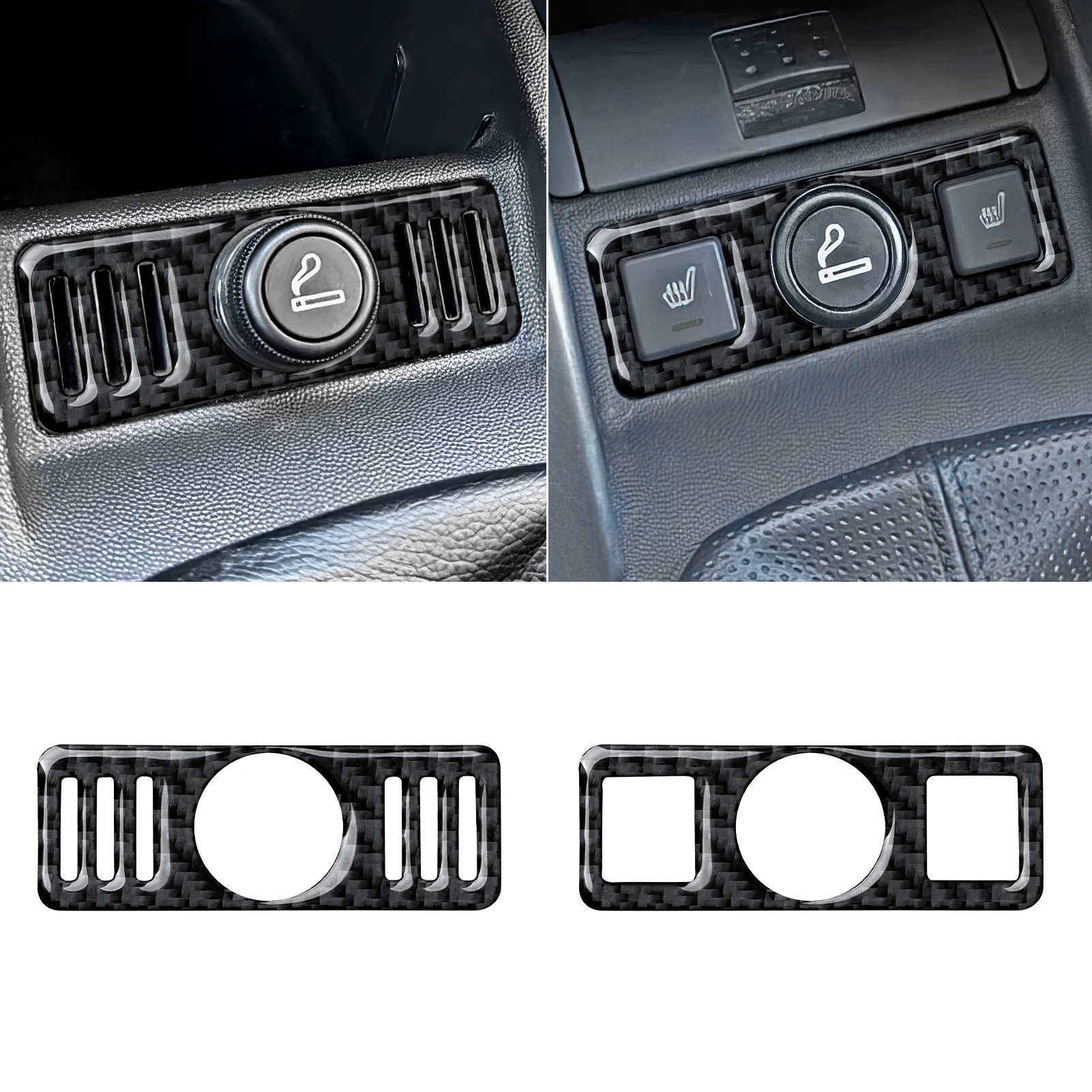 Pegatina Interior de Fibra de Carbono para Chevrolet Combo Corsa Montana Tornado Tigra TwinTop Trim. Panel del Encendedor de Cigarrillos de la Consola del Automóvil.