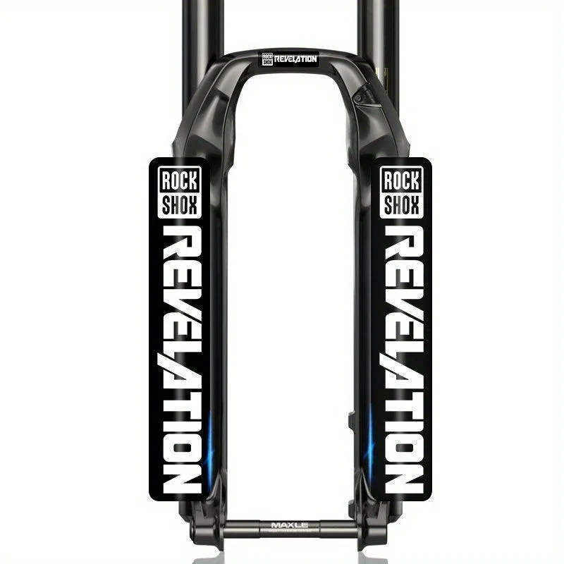 AliExpress NONE 2Pcs Mountain Bike Front Fork Stickers & Badge Set Durable PVC Decals for RockShox Revelation MTB Suspension Fork Modification