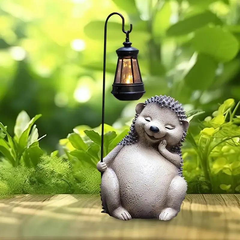 

Solar Garden Lawn Light Hedgehog Resin Ground Lamp Waterproof Outdoor Courtyard Landscape Spotlight LED Stakes Lighting Decor