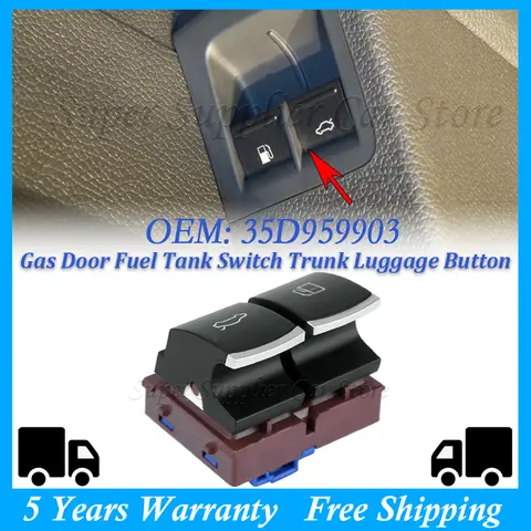 35D959903 Nieuwe Brandstoftank Gas Deur & Kofferbak Release Schakelaar Kofferbak Bagage Knop Fit Voor VW Volkswagen Passat B6 B7 CC JETTA EOS