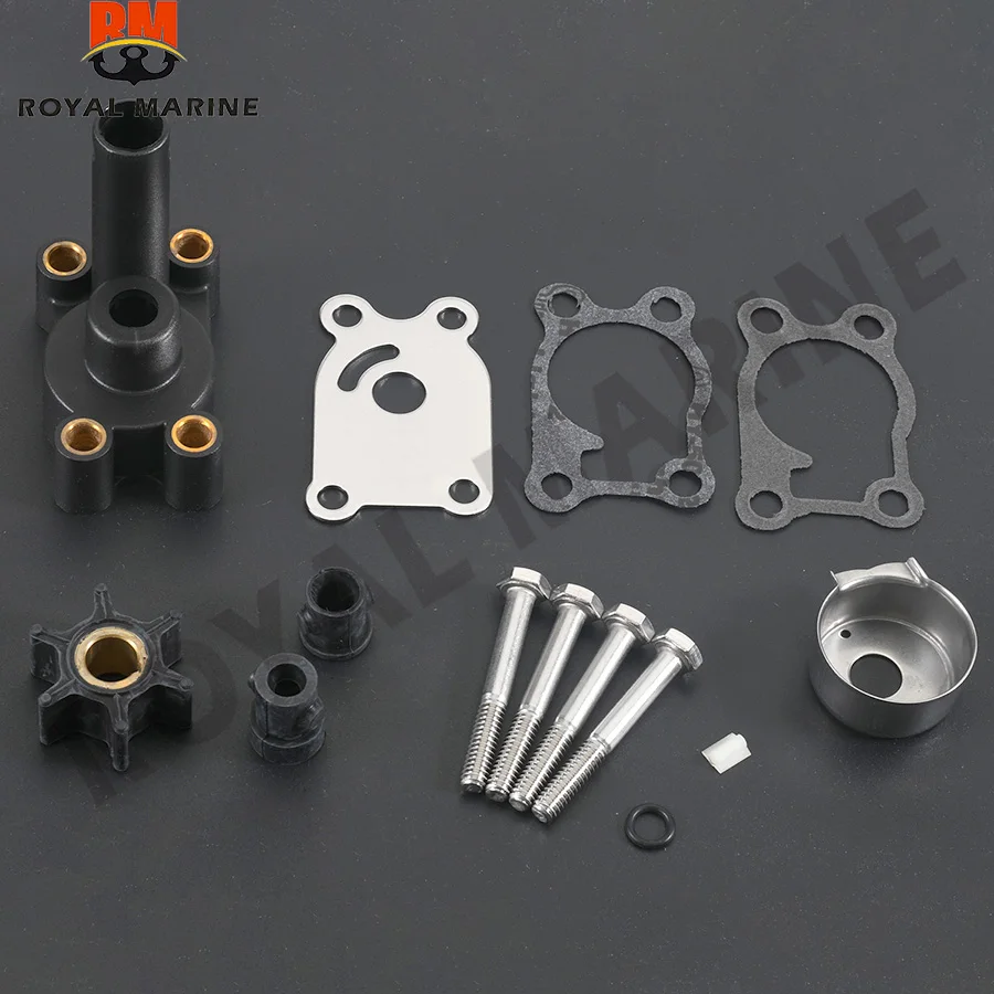 

0396644 18-4529 Комплект крыльчатки водяного насоса с корпусом для подвесного двигателя Johnson Evinrude 4, 4,5 5, 6, 7,5 8 HP 1984 1986 2005 389844 396644