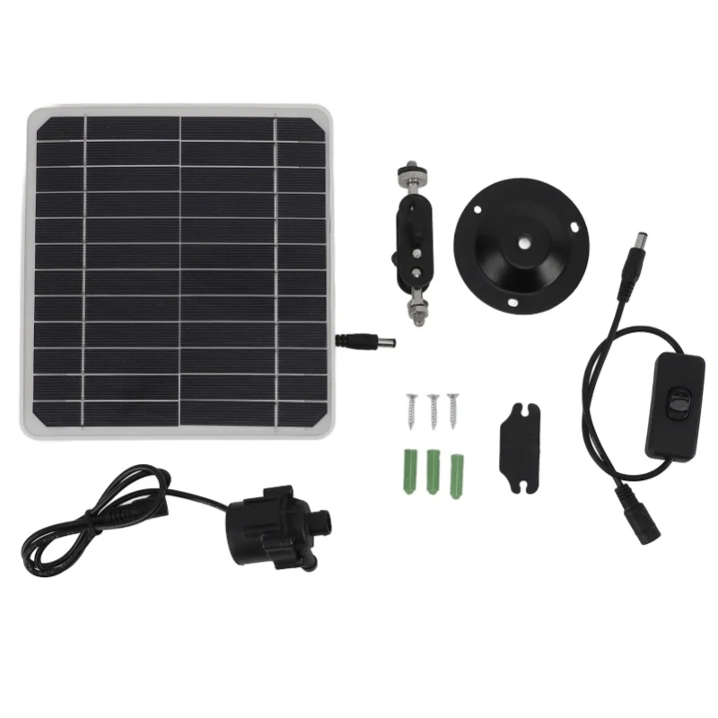 

50W Solar Powered Water Pump Solar Panel Kit 24 Hour Operation Solar Panel Water Fountain Pump Kit With Switch Adjustment For