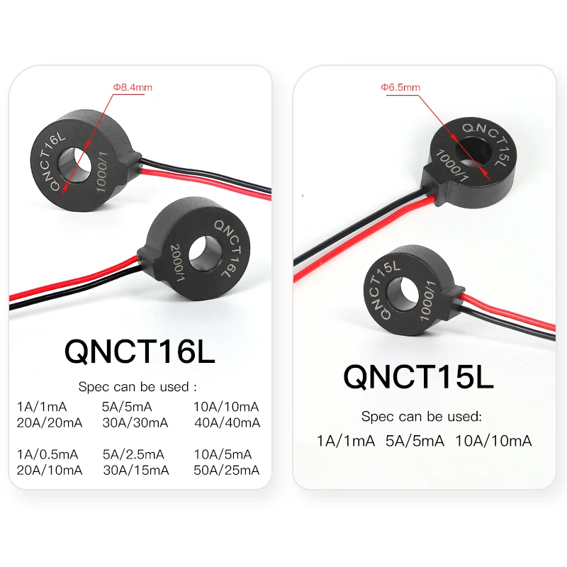 QNCT09 Transformador de corrente de alta precisão 5A 5mA 5A 2.5mA 1000 1 2000 ac ct Mini fábrica de sensor transdutor de corrente