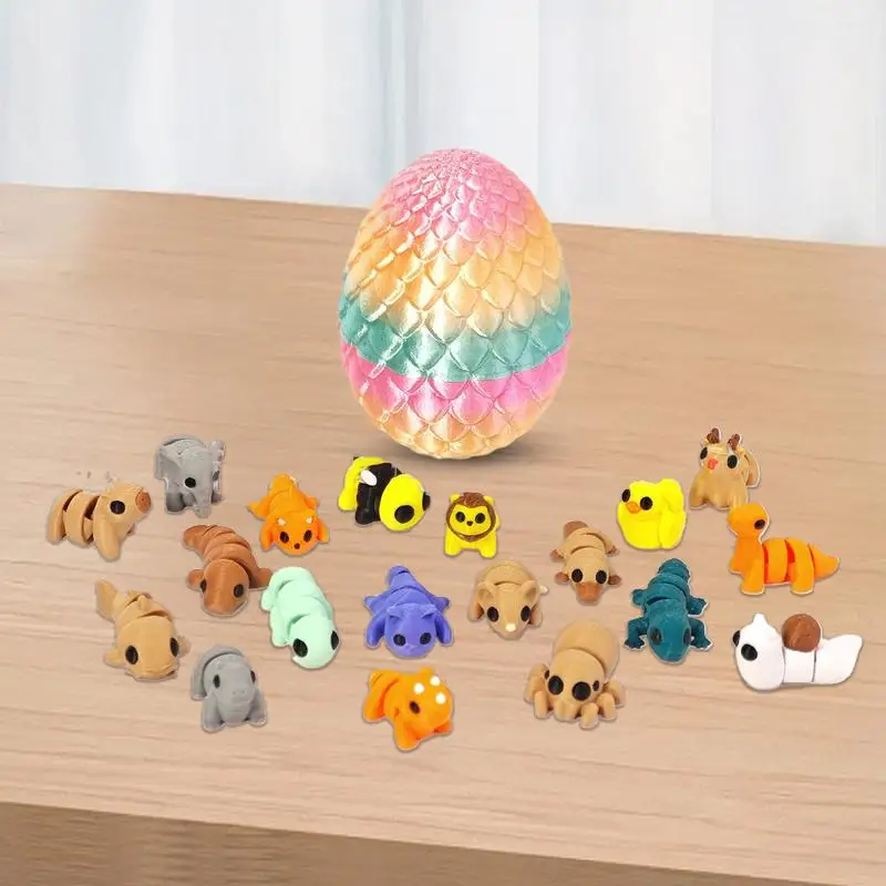 3D Printed Toys Pocket Pet Animals 3D Printed Collectible Articulated Miniature Figures For Birthday Student Rewards Carnival
