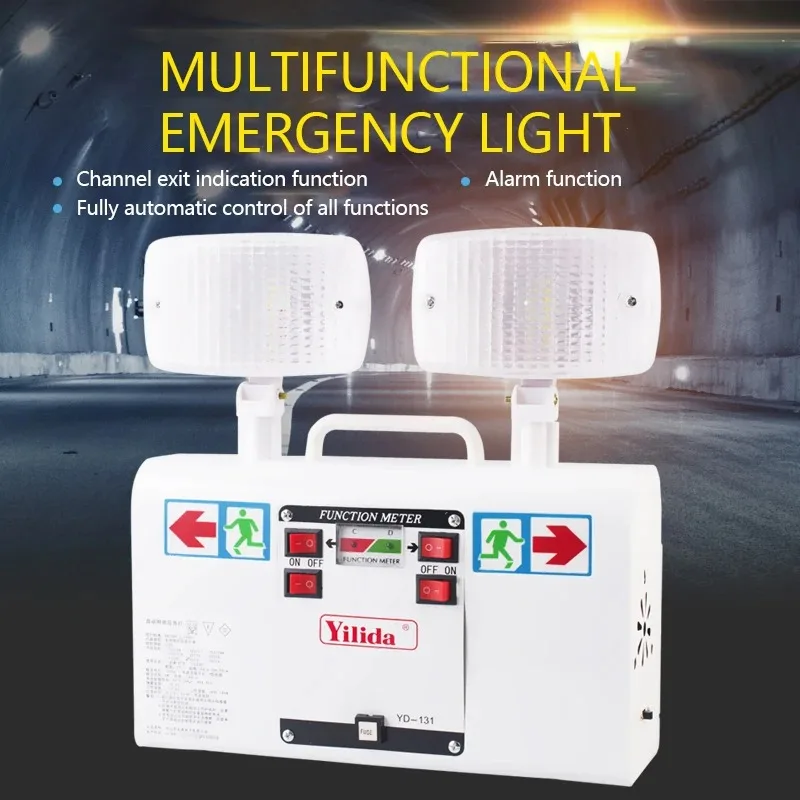 Led multifunzione luce di emergenza interruzione di corrente indicatore luminoso di uscita di sicurezza con suono di allarme illuminazione di emergenza Ac 200-240v