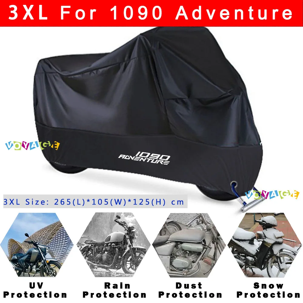 For Ktm 1090 Adventure Adv 1090Adv Rain Cover Waterproof Dustproof Outdoor Motorcycle Cover Wear-Resistant Fabric Accessories