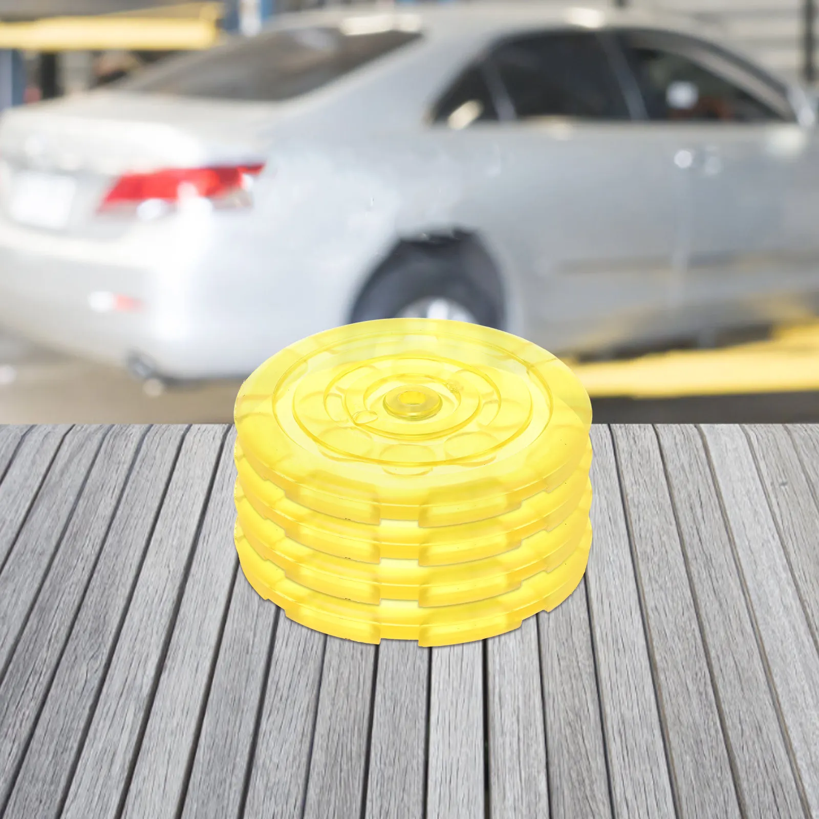 

4Pcs Universal Design Rubber Pad for Car Lifts Extra Support Stability Circular Shape Practical Solution Jack Pads for Floor