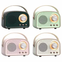 Altavoz portátil Bluetooth Retro pequeño estéreo inalámbrico, volumen fuerte USB AUX ranura para tarjeta TF y reproductor de MP3 para iPhone Android