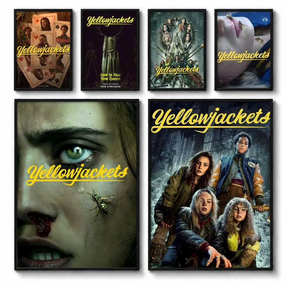 Yellowjackets TV Poster Self-adhesive Art Waterproof Paper Sticker Coffee House Bar Room Wall Decor