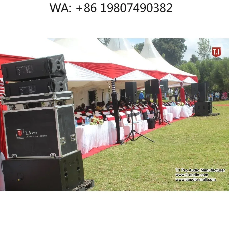1400W Dual 12 Inch Passive Line Array Neodymium Drivers Professional Sound