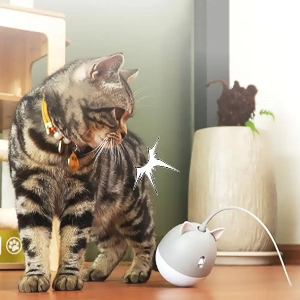 

USB Rechargeable Automatic Interactive Cat Toy Remote Control Irregular Rotation Smart Rotating Cat Toys Infrared Sensor