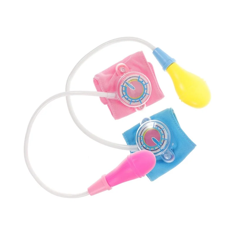 Pretend Play Doctor Toy Small Nurse Mini Blood Pressure Meter Role Play Stethoscope Educational Learning Toy for Kid Gift