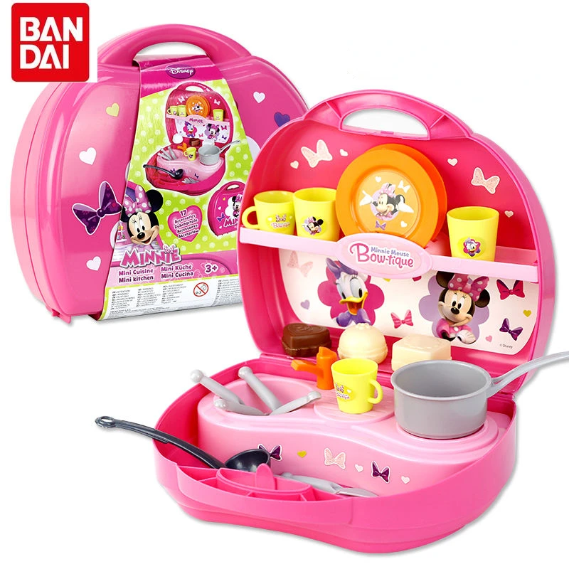 Bandai Disney Minnie Mickey 2022 New Play House Toys Full Set of Simulation Kitchen Toys Children's Toys Girls Birthday Gifts