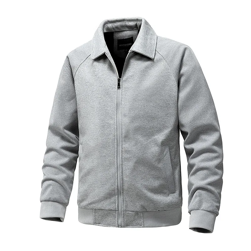 Men's American Flight Jacket Autumn Winter Knitted Long-Sleeved Cardigan Simple Men's Wear Comfortable Casual Outerwear