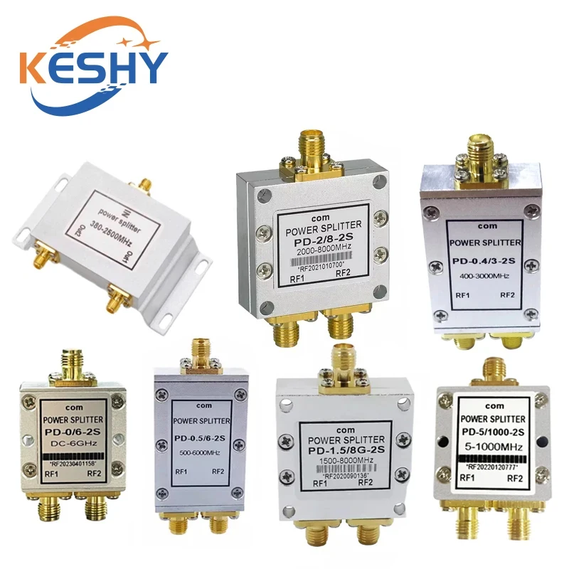 SMA Microstrip Power Splitter 1 to 2 RF Microstrip Power Splitter 0.5-8G SMA RF Combiner WIFI 2-6G Power Splitter 500-6000MHz