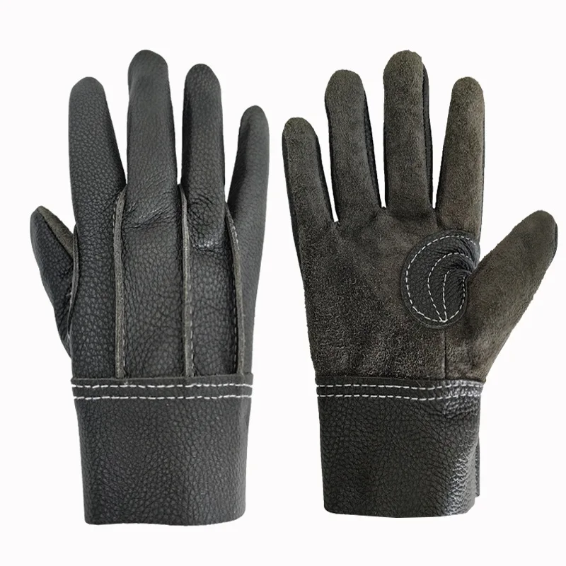 

Cowhide Outdoor Protective Gloves Heat Insulation Anti-cutting Anti-thorning Camping Mountaineering Gradening Prunning welding