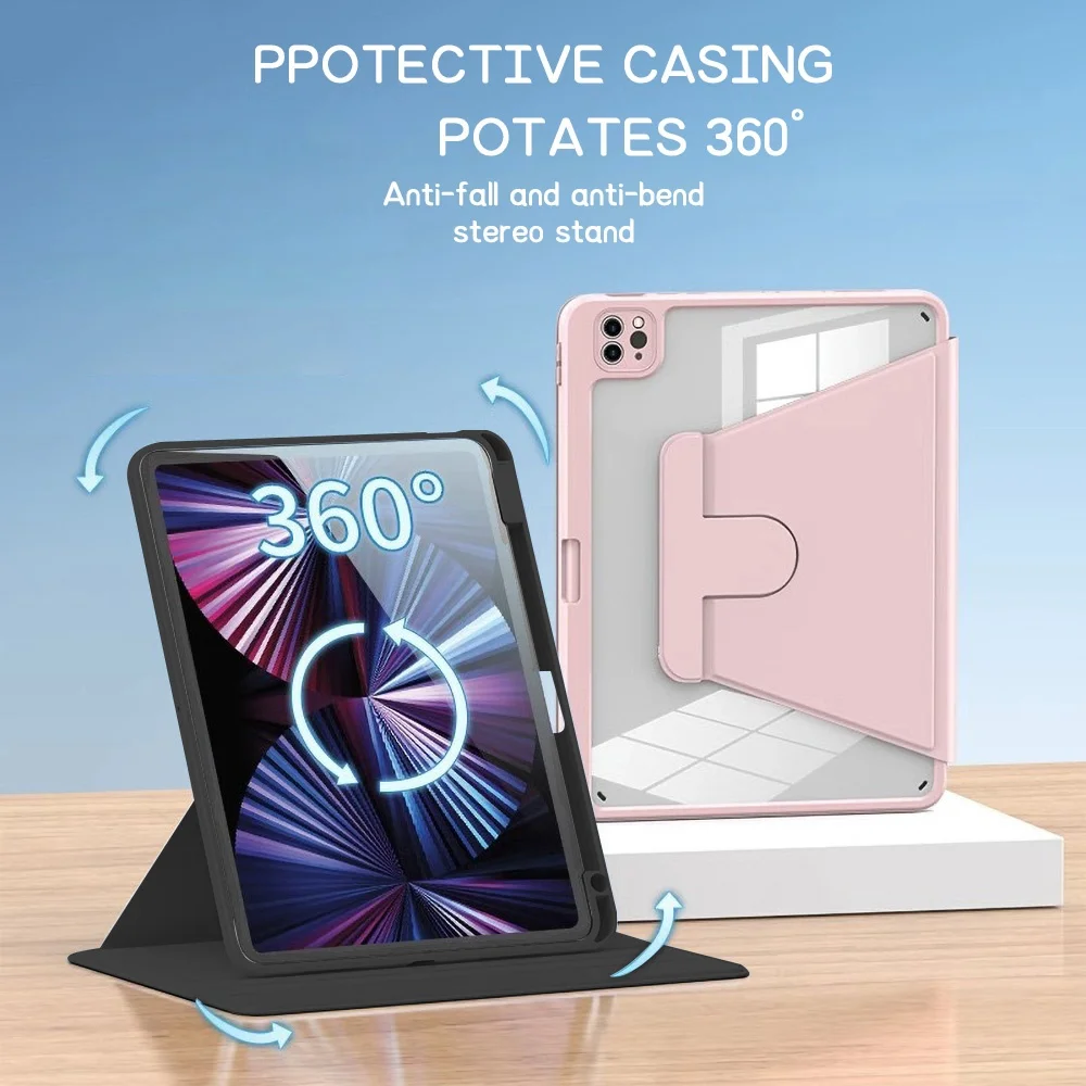 

For iPad A16 11th M3 2025 Air 5 4 Air 11 13 iPad Pro 11 12.9 13 10 Gen 10.2 9th 8th 6th 5th 9.7" Smart Case with Pen Holder
