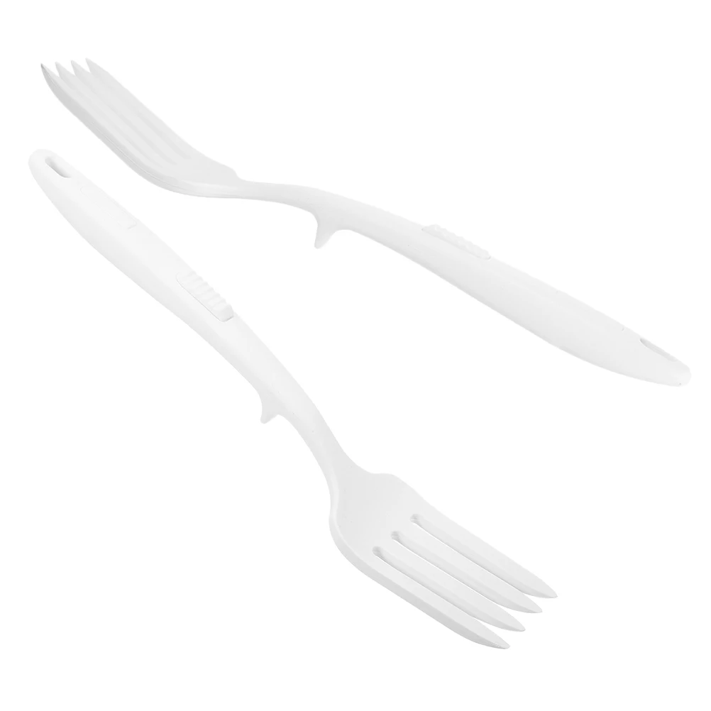 

2Pcs Silicone Cooking Fork Pasta Fork Spaghetti Server Kitchen Tool Heat Resistant Nonslip Handle Easy Clean Long Forks