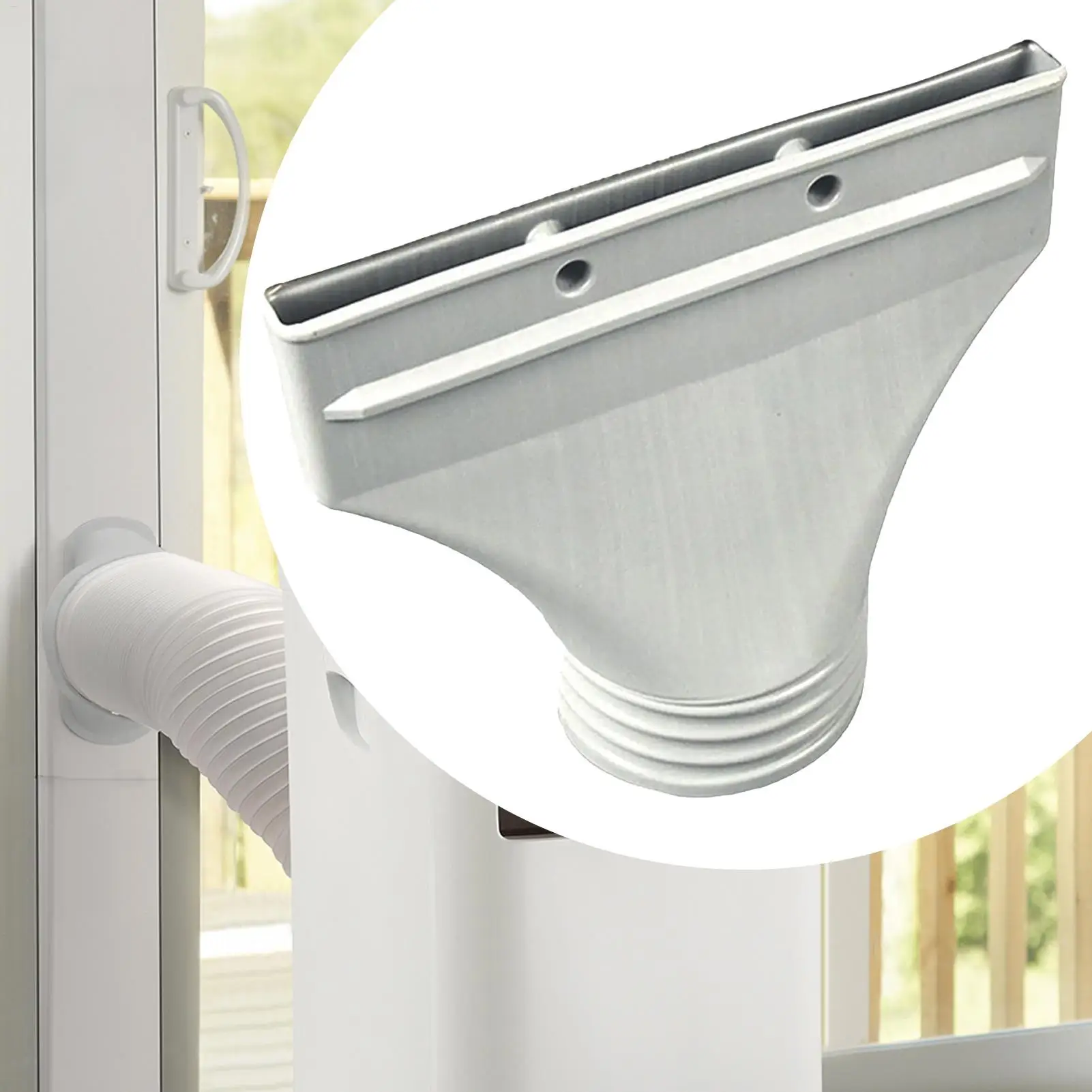 Выхлопной порт для кондиционера, разъем выходной трубы, плоская выхлопная насадка, пластиковый адаптер для плоского шланга, оконный вентиляционный разъем