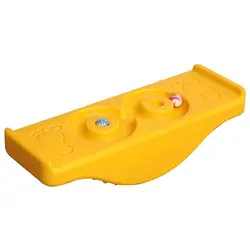 Kids Rocking Balance Seesaw Board Physical Coordination Training Equipment Game Teeterboard Play Toy Plate Yellow