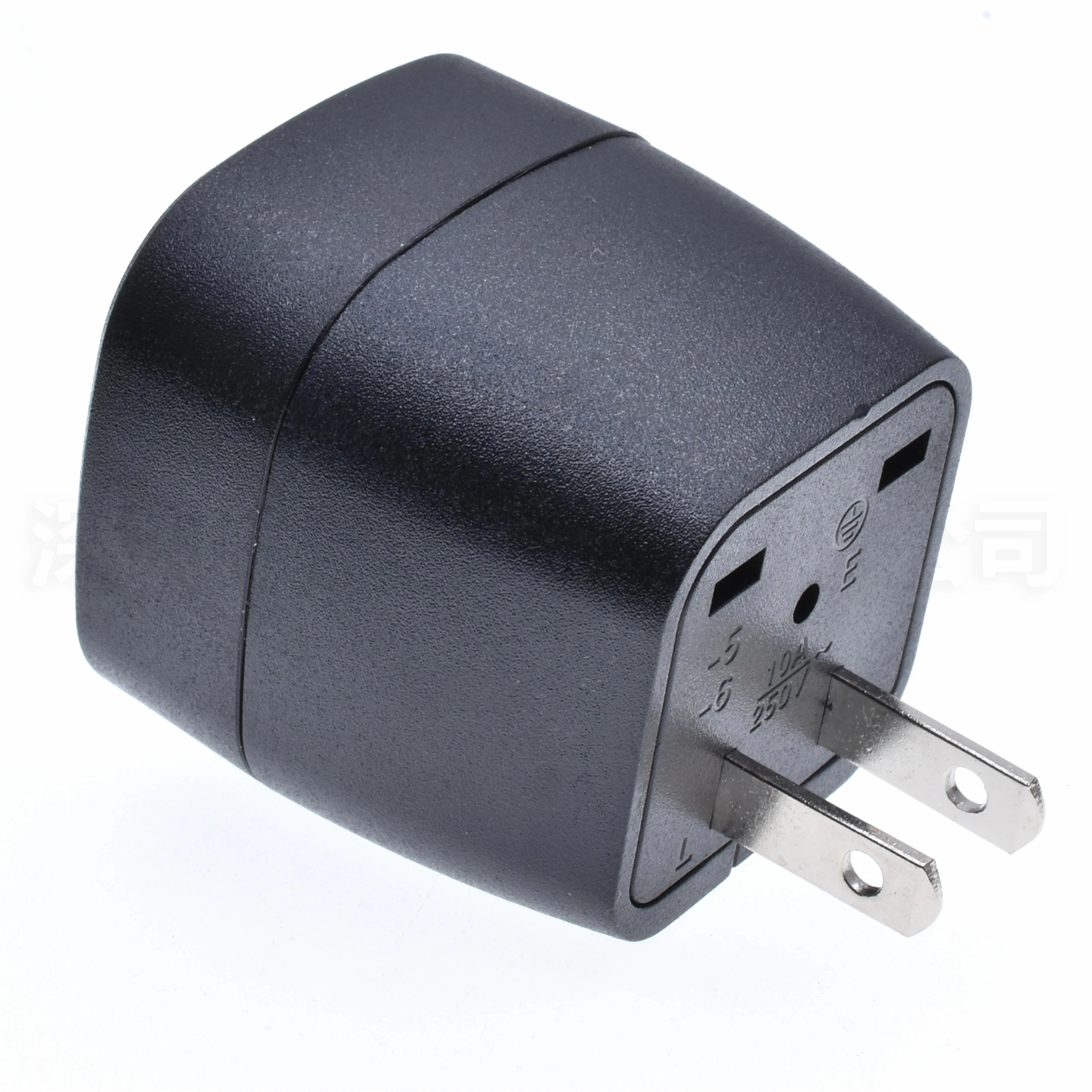 Embutido-UE para EUA Viagem Plug, Tomada, Preto e Branco, pode ser conectado em Europeu e Italiano e Suíço, AC, 10A, 16A, 250V, 2PIN