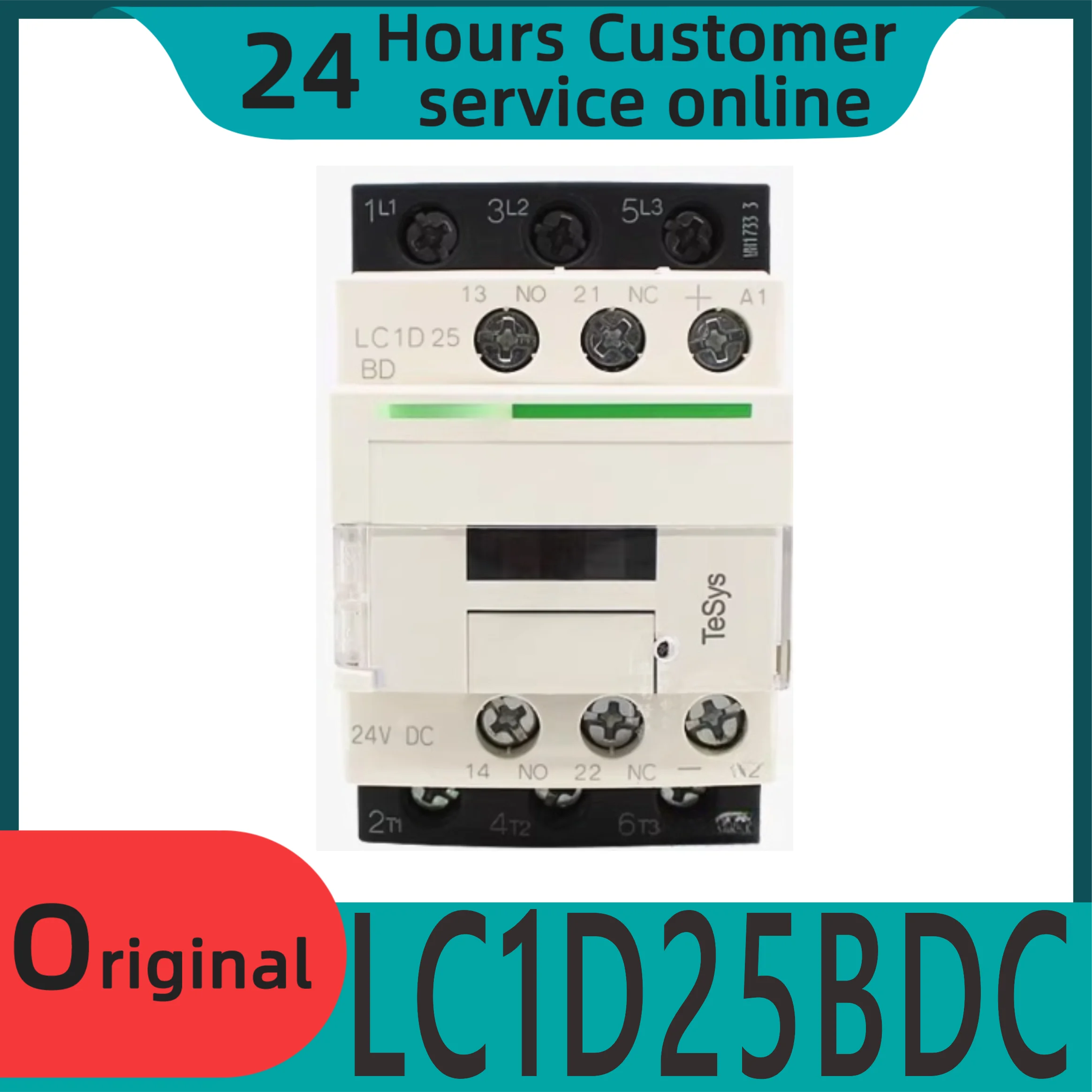 

New original contactor LC1D25BDC LC1-D25BDC 25A DC24V