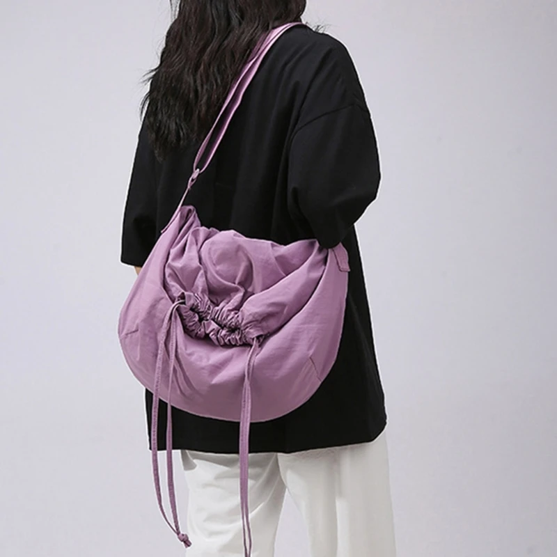 Lightweight Nylon Crossbody Bag with Multiple Pockets for Ladies Shoulder Purse