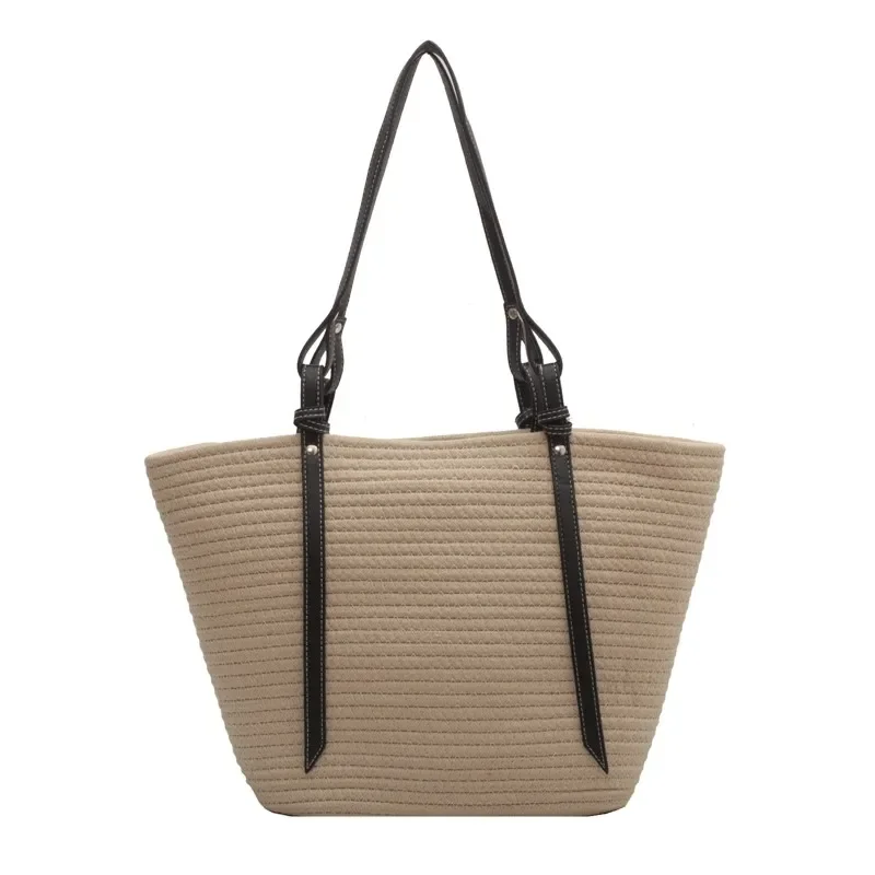 Hxl New Tote Bag Women's Bag Straw Summer Large Capacity Woven Bag Shoulder Bag