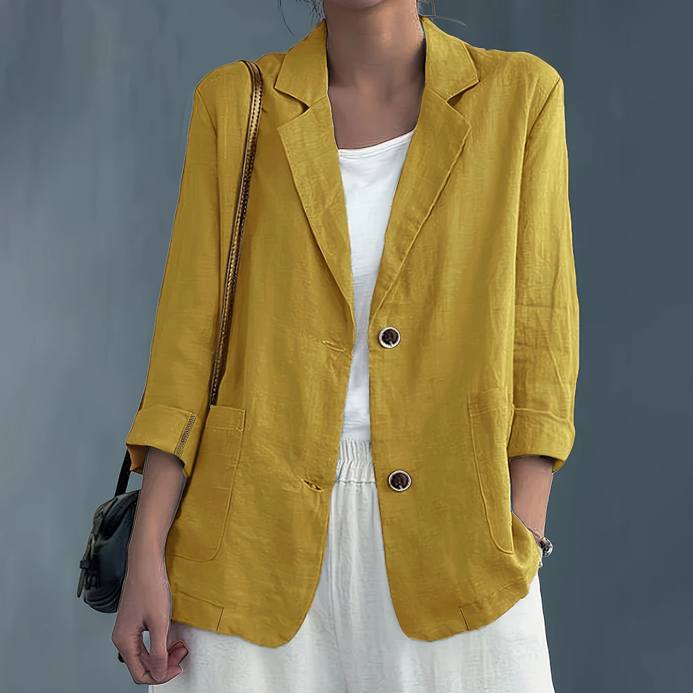 womens-jacket-linen-blend-long-sleeve-loose-casual-sun-protective-outerwear-regular-length-moderate-elasticity