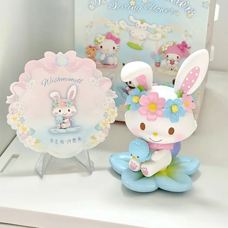 Новая подлинная серия персонажей Hello-Kitty, весенний цветок, слепая коробка, кавайная аниме-фигурка, модель, загадочная коробка, Куроми, мультяшная декоративная игрушка