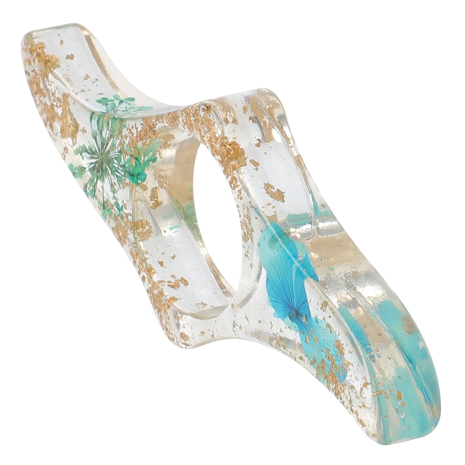 

Household Flower Ring Bookmark Student Page Holder Plastic Transparent Thumb Reading Accessories