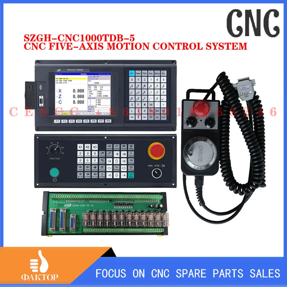 SZGH-CNC1000TDb-5 Offline CNC five-axis motion control system lathe controller G code servo stepper with handwheel MPG