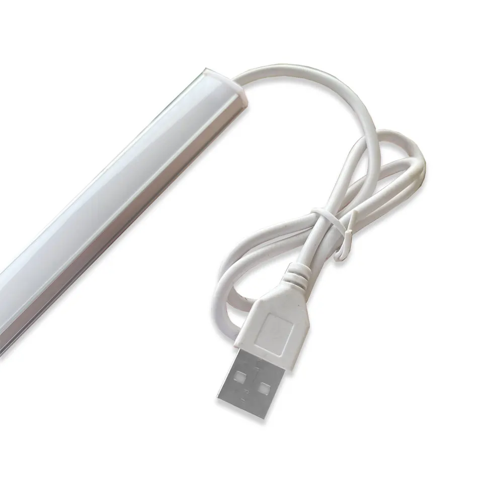 2Pcs DC5V USB Powered LED Hard Bar Light Warm Natural Cold White Rigid Strip 200-500MM Aluminum Reading Light Under Cabinet