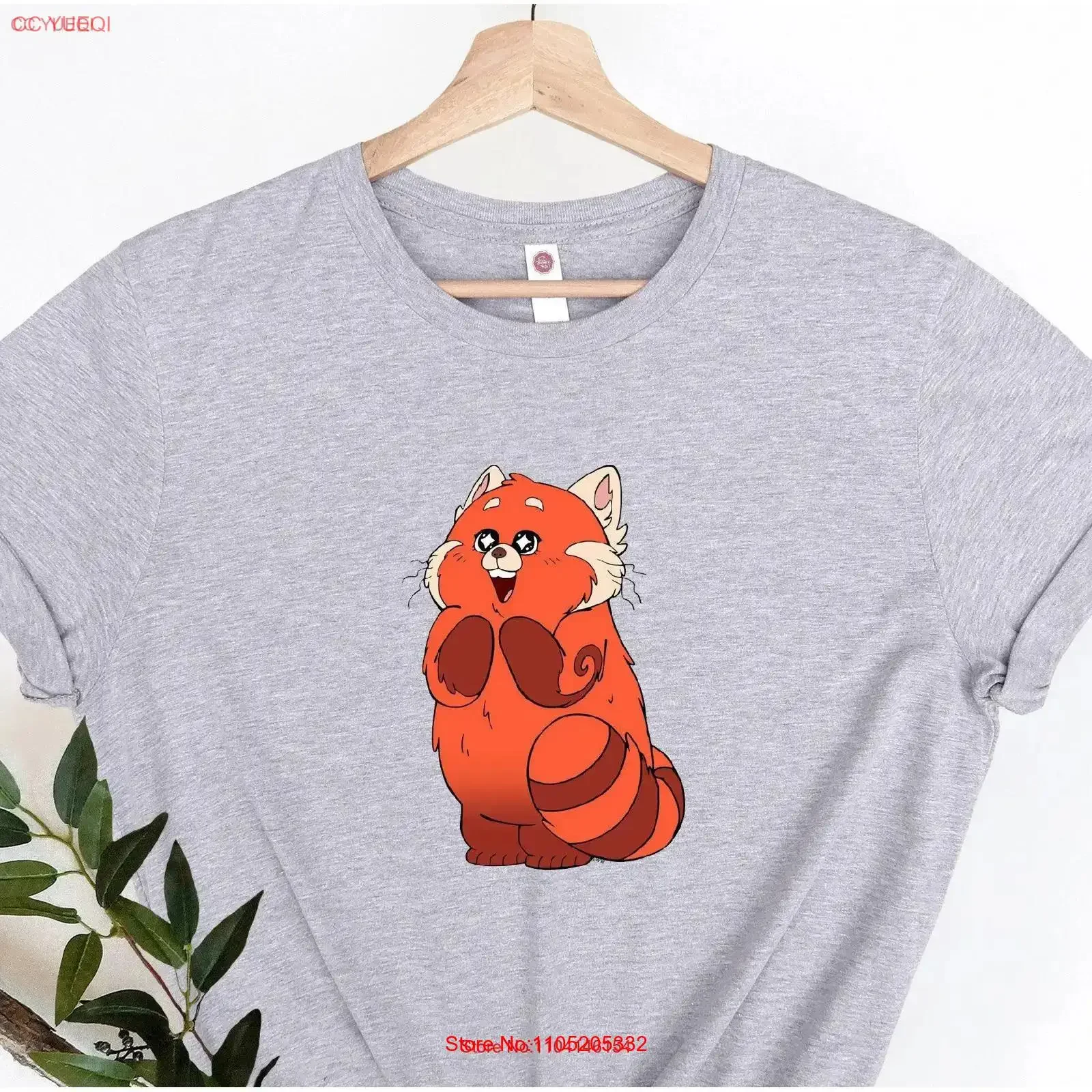 Turning Red Panda T Shirt Theme Family Party Idea Trendy Birthday For Friends vintage Washed fashion Top For Everyday Wear Soft