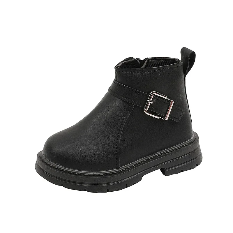 Children\'s Boots 2023 Autumn New Fashion Girl Trend Leather Boots Boys\' Short Boots Fashion Shoes