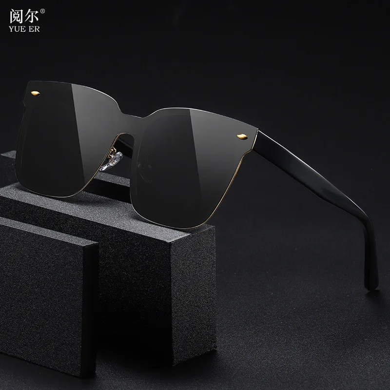 Yuer New Fashion One-Piece Ultra-Thin Sunglasses Women's FashionDType Sunglasses High-Profile Figure Polarized Sunglasses Men