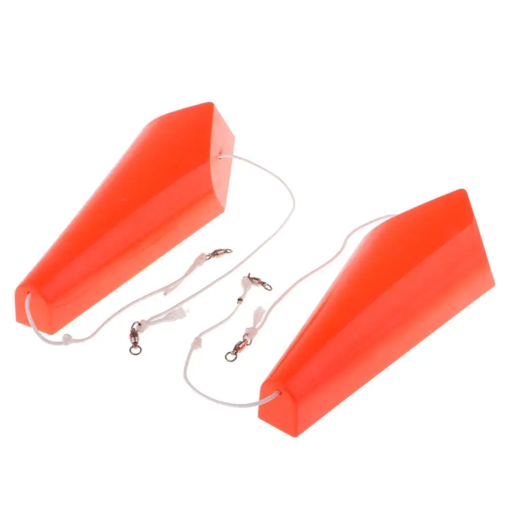 MagiDeal 1 Pair Splashing Float Left & Right Boat Fishing Trolling Accessory Side Planer Diveboard Fishing Tool -Plastic