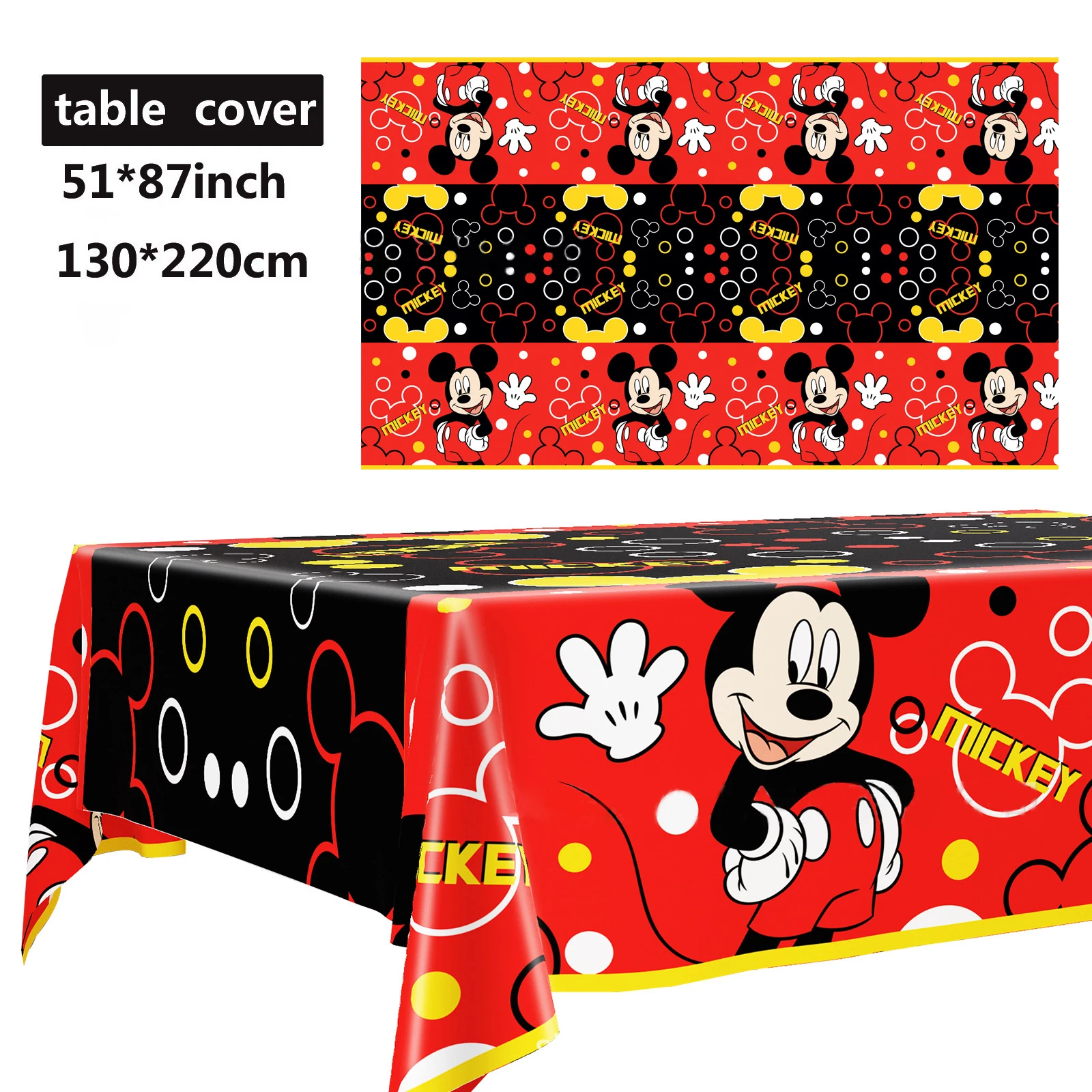 Suprimentos para festa de aniversário do mickey mouse, talheres descartáveis, prato de papel, balão de presente para crianças, decorações de festa de chá de bebê