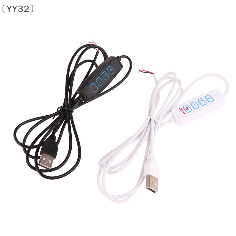 

〔YY32〕1.5M USB 5V LED Tri-color Dimming Color Switch Cable Dimmer 4-Key Controller 2CH For Low Voltage LED CCT Bicolor Light